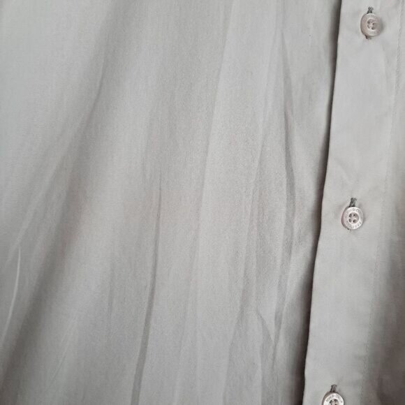 RW&CO. 100% Cotton Short Sleeve Button Down Shirt Grey Men's Sz XL Flawed - Picture 8 of 14